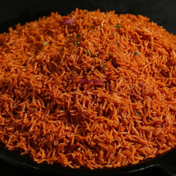 Jollof Rice & Steamed Veggies