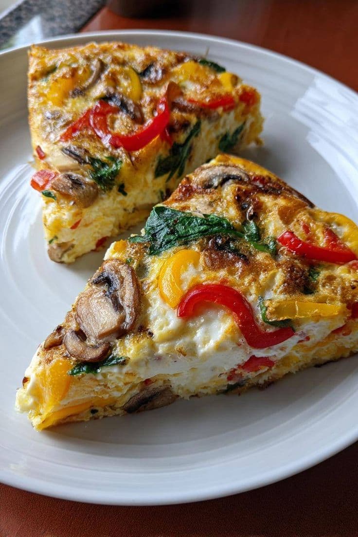 Frittata with Steamed Veggies