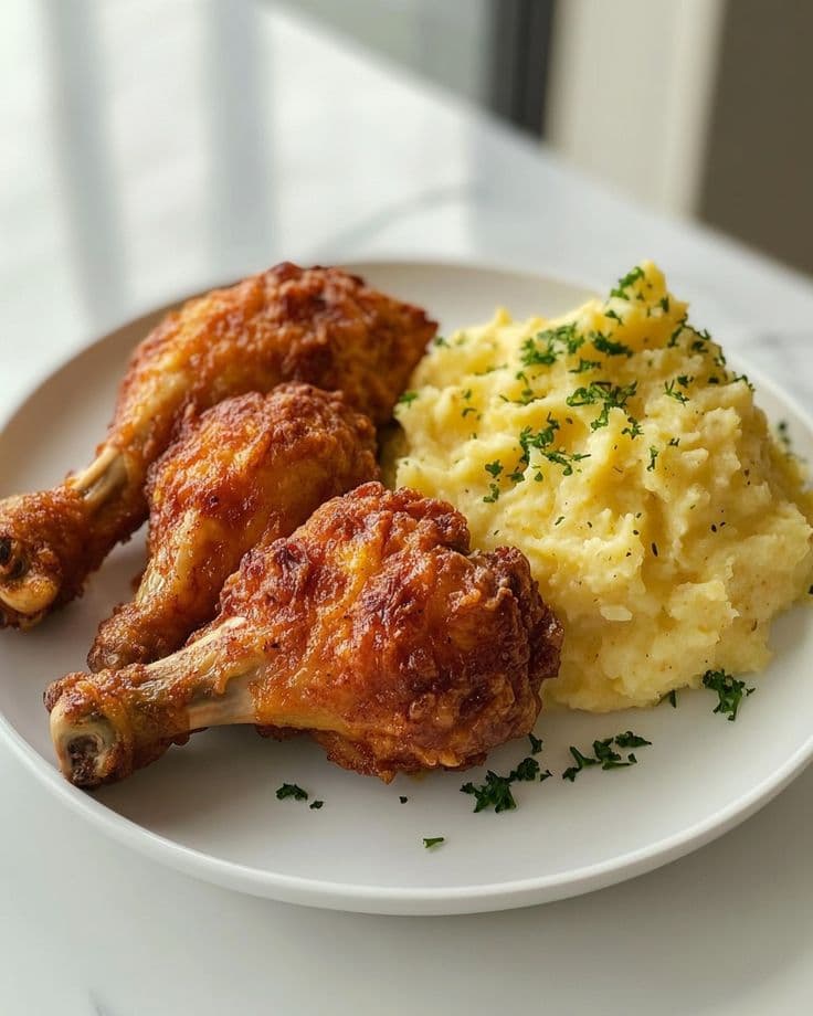 Mashed Potato with Pepper Sauce & Chicken Chunks