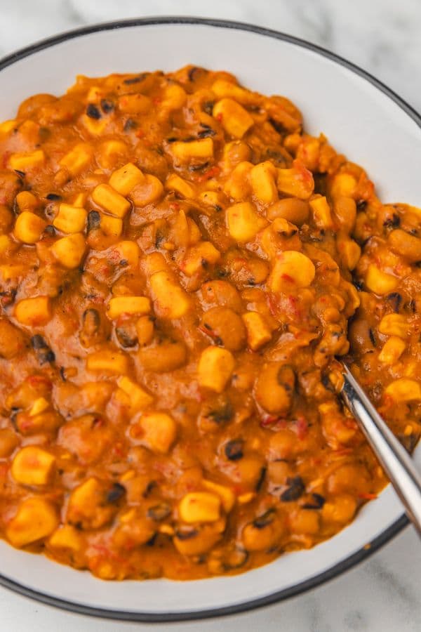 Beans & Corn Pottage with Steamed Veggies
