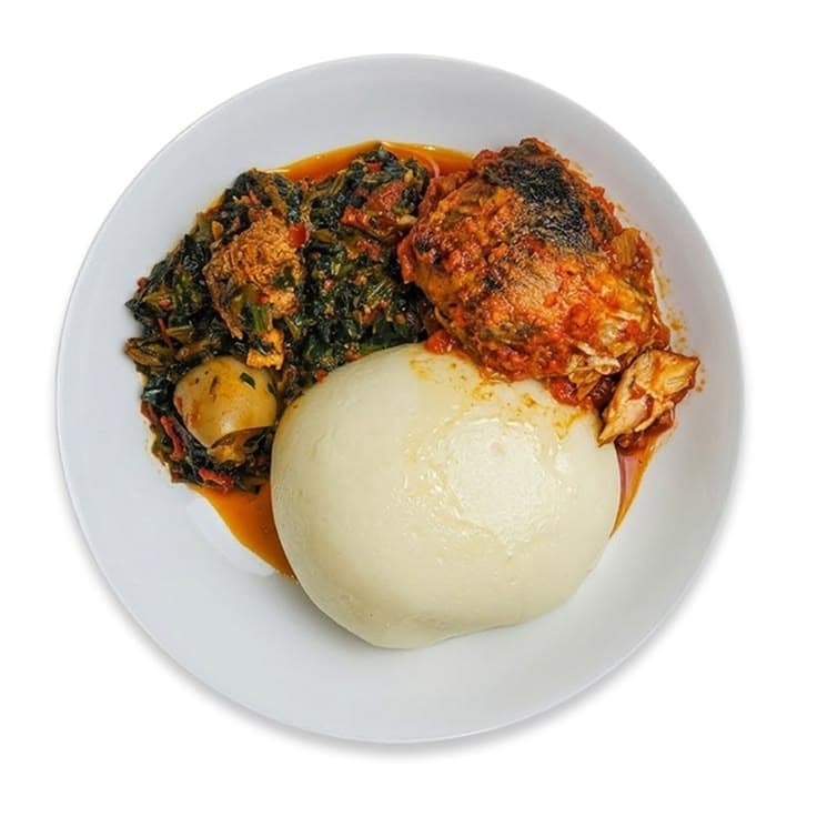 Poundo Yam & Vegetable Soup
